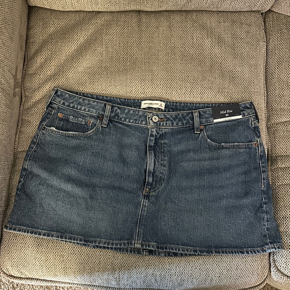 Abercrombie & Fitch Blue Denim Mini Skirt